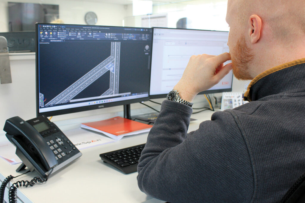 TekSpan Modular Steel Frames System Technical Drawing